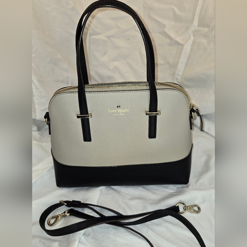 Kate Spade Black and Cream Satchel